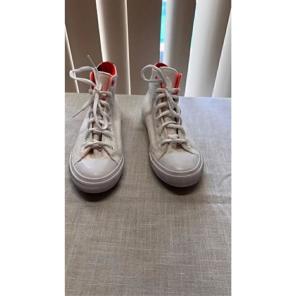 Converse Chuck Taylor II Shoes Youth Counter Climate Lunarlon Orange White Sz 3